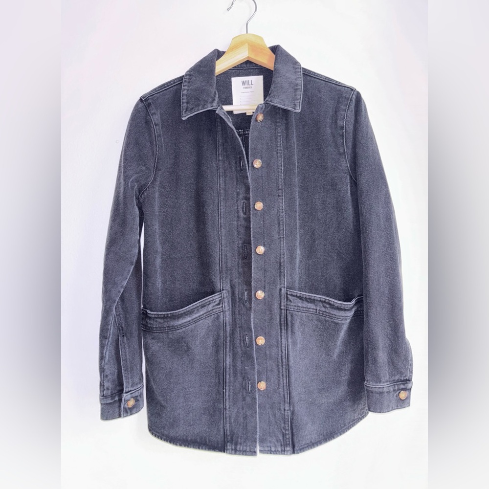 Sezane Dark Gray Jean Jacket